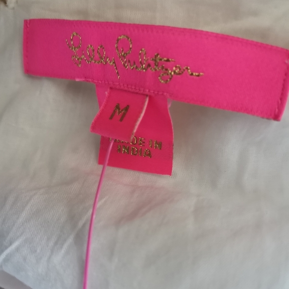 LILLY PULITZER White Puff Sleeve Blouse - Picture 4 of 10